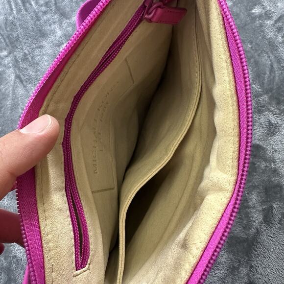 Michael Kors Monogram Embossed Crossbody Women’s Messenger Pink Bag - Picture 7 of 10